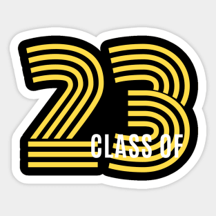 Class Of 2023. Simple Typography Black 2023 Class Of/ Graduation Design. Sticker